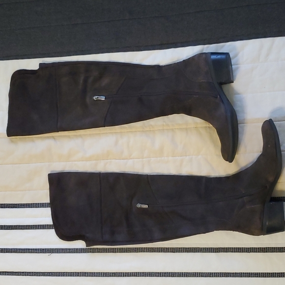 Vince Camuto Drak Grey Suede OTK Boot - Picture 2 of 5